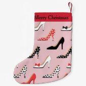 Petite Chaussette De Noël Joli talons rose (Dos)