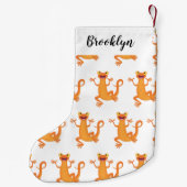 Petite Chaussette De Noël Joli triton orangé joyeux (Dos)