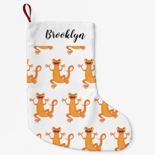 Petite Chaussette De Noël Joli triton orangé joyeux