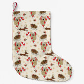 Petite Chaussette De Noël Jolie Père Noël Sloth Joyeuses Vacances (Devant)