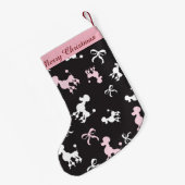 Petite Chaussette De Noël Jolies canicules rose et noir (Dos (Accrochage))