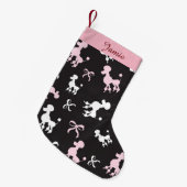 Petite Chaussette De Noël Jolies canicules rose et noir (Devant (Accrochage))