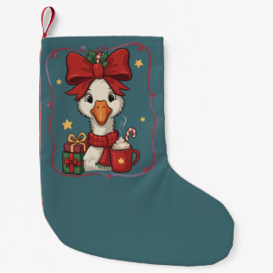 Petite Chaussette De Noël Jolis canards de Noël assortis d'oie drôle de fami