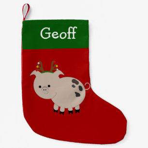 Petite Chaussette De Noël Jolly Reindeer Potté Animaux de Compagnie Pig Sto