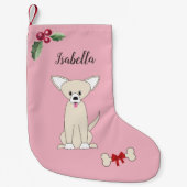 Petite Chaussette De Noël Jote Chihuahua Chien Monogramme (Devant)
