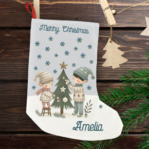 Petite Chaussette De Noël Jote Kids Décoration Arbre de Noël Nom du dessin