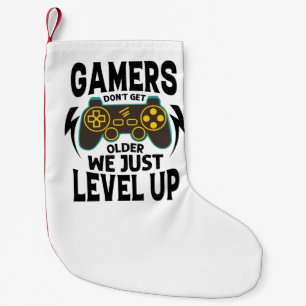 Petite Chaussette De Noël Joueur cadeau d'anniversaire - Joueur ne vieillit 