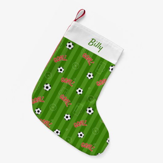 Petite Chaussette De Noël Joueur De Football Thème (Devant (Accrochage))
