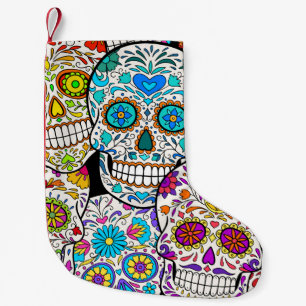 Petite Chaussette De Noël Jour de la mort : Motifs mexicains en effervescenc
