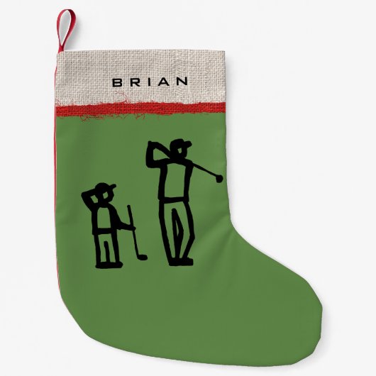Petite Chaussette De Noël Jour parfait de golf (Devant)