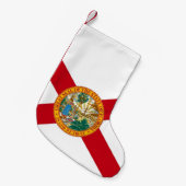 Petite Chaussette De Noël Joyaux de Noël avec Drapeau de Floride, USA (Devant (Accrochage))