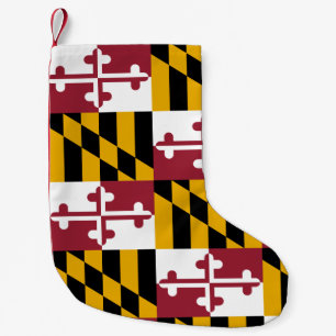 Petite Chaussette De Noël Joyaux de Noël avec Drapeau du Maryland, USA