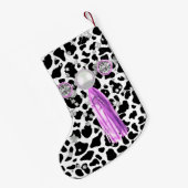 Petite Chaussette De Noël Joyaux Posters de animaux de Faux noir et blancPur (Dos (Accrochage))