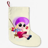Petite Chaussette De Noël Joyeuse fille Noël Stocker (Devant)