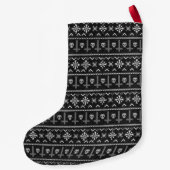 Petite Chaussette De Noël Joyeux 666mas Goth Motif de Noël Éffrayant (Dos)