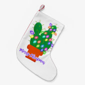 Petite Chaussette De Noël joyeux cactus de noël (Devant (Accrochage))