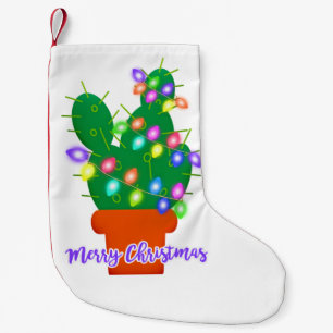 Petite Chaussette De Noël joyeux cactus de noël