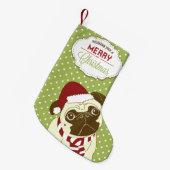 Petite Chaussette De Noël Joyeux Carlin de Noël (Devant (Accrochage))