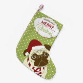 Petite Chaussette De Noël Joyeux Carlin de Noël (Devant (Accrochage))