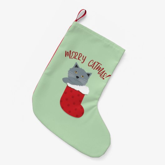 Petite Chaussette De Noël Joyeux Catmas ! (Devant (Accrochage))