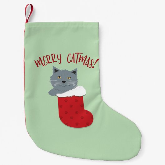 Petite Chaussette De Noël Joyeux Catmas ! (Devant)