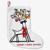 Petite Chaussette De Noël Joyeux Chris Moose (Devant)