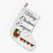 Petite Chaussette De Noël Joyeux Cluckmas chacun ! Bas de Noël (Devant (Accrochage))