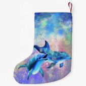 Petite Chaussette De Noël Joyeux couple dauphin Noël Stocker (Dos)