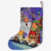 Petite Chaussette De Noël Joyeux couple Gnome Noël Stocker (Dos)