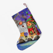 Petite Chaussette De Noël Joyeux couple Gnome Noël Stocker (Dos (Accrochage))