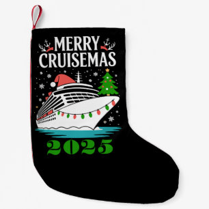 Petite Chaussette De Noël Joyeux Cruisemas Personnalisé Famille Bateau de Cr