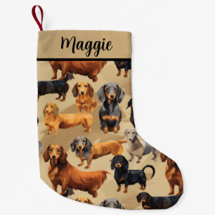 Petite Chaussette De Noël Joyeux et brillant Dachshund