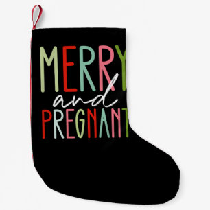 Petite Chaussette De Noël Joyeux et grossesse mère Noël
