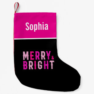 Petite Chaussette De Noël Joyeux et lumineux Joyeux Noël