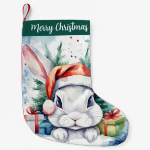 Petite Chaussette De Noël Joyeux lapin festif Casquette de Noël -