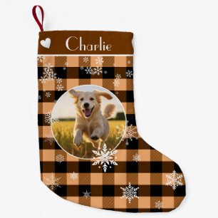 Petite Chaussette De Noël Joyeux Noël brun motif Plaid Photo personnalisée
