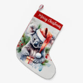 Petite Chaussette De Noël Joyeux Noël Casquette Festive Koala - (Devant (Accrochage))