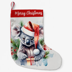 Petite Chaussette De Noël Joyeux Noël Casquette Festive Koala -