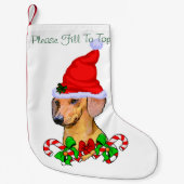 Petite Chaussette De Noël Joyeux Noël Dachshund (Devant)