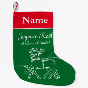 Petite Chaussette De Noël Joyeux Noël et bonne année Salutation française pe