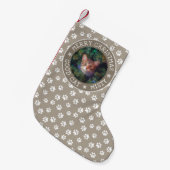 Petite Chaussette De Noël Joyeux Noël Good Chat Cute Funny Ajouter Photo Ani (Devant (Accrochage))