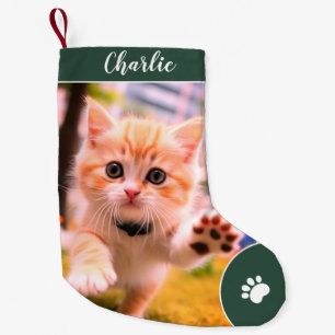 Petite Chaussette De Noël Joyeux Noël Joyeux Jour Personnalisé Nom Et Photo