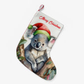Petite Chaussette De Noël Joyeux Noël Koala assis à Gumtree (Devant (Accrochage))
