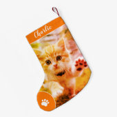Petite Chaussette De Noël Joyeux Noël mignon Personnalisé Nom de l'animal, P (Dos (Accrochage))