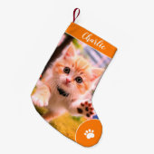 Petite Chaussette De Noël Joyeux Noël mignon Personnalisé Nom de l'animal, P (Devant (Accrochage))