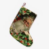 Petite Chaussette De Noël Joyeux Noël Père Noël classique antique (Devant (Accrochage))