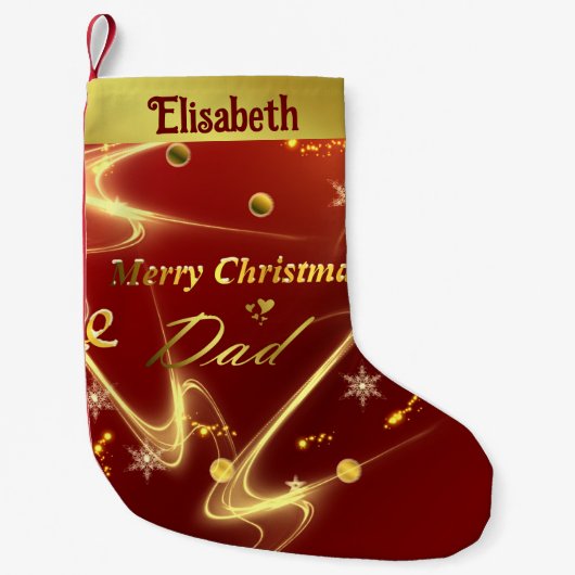 Petite Chaussette De Noël joyeux noël père stockage (Devant)