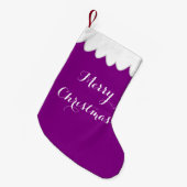 Petite Chaussette De Noël Joyeux Noël personnalisé violet Bas de Noël (Devant (Accrochage))