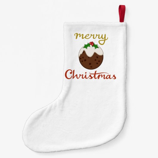 Petite Chaussette De Noël Joyeux Noël+Pudding Design (Dos)