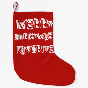 Petite Chaussette De Noël Joyeux Noël, rouge et blanc,